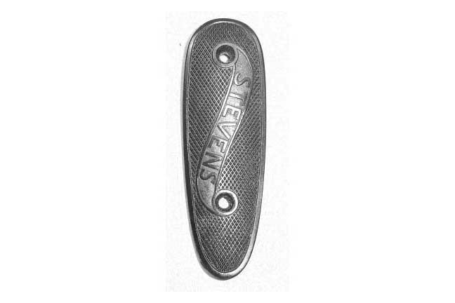 Stevens S-logo shotgun buttplate